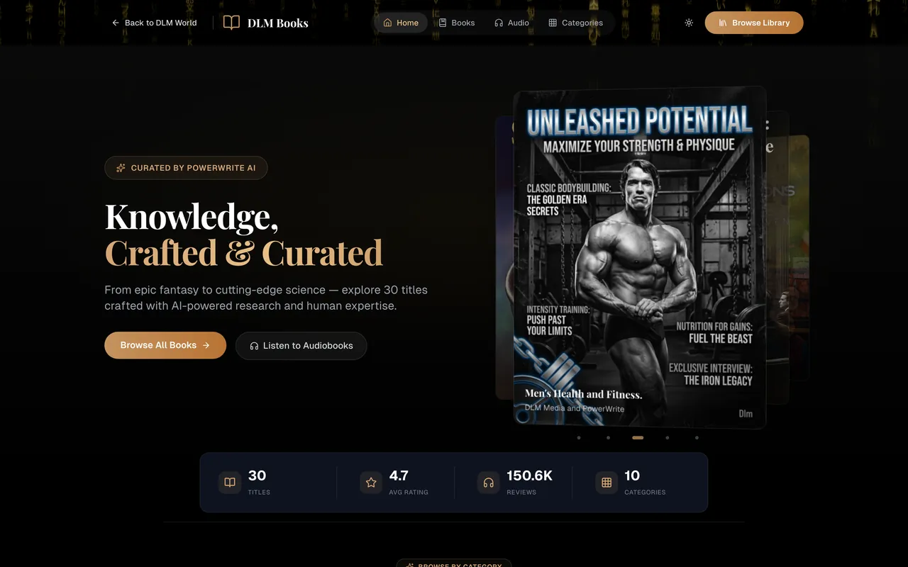 DLM Books application screen