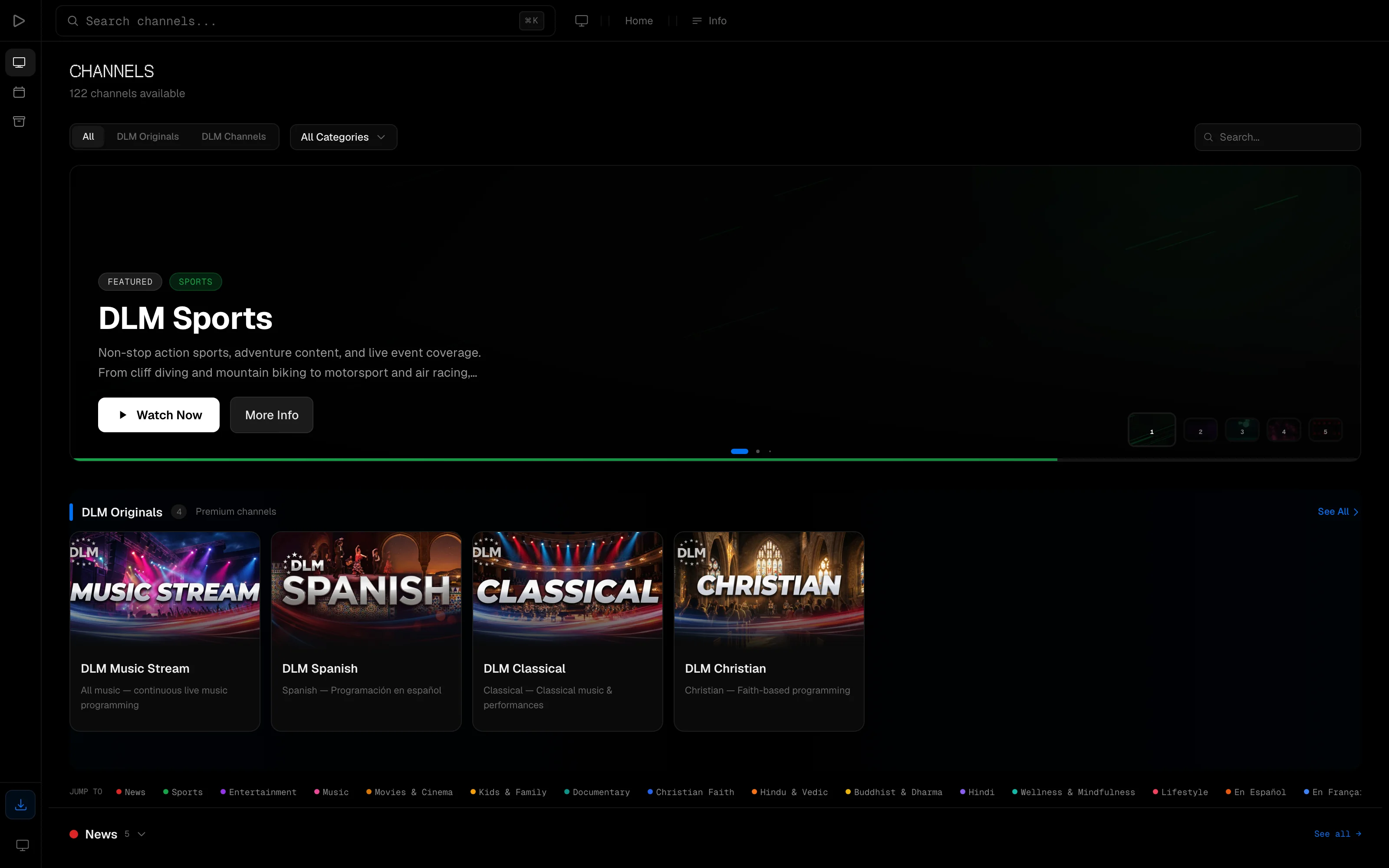 DLM Broadcast channel directory