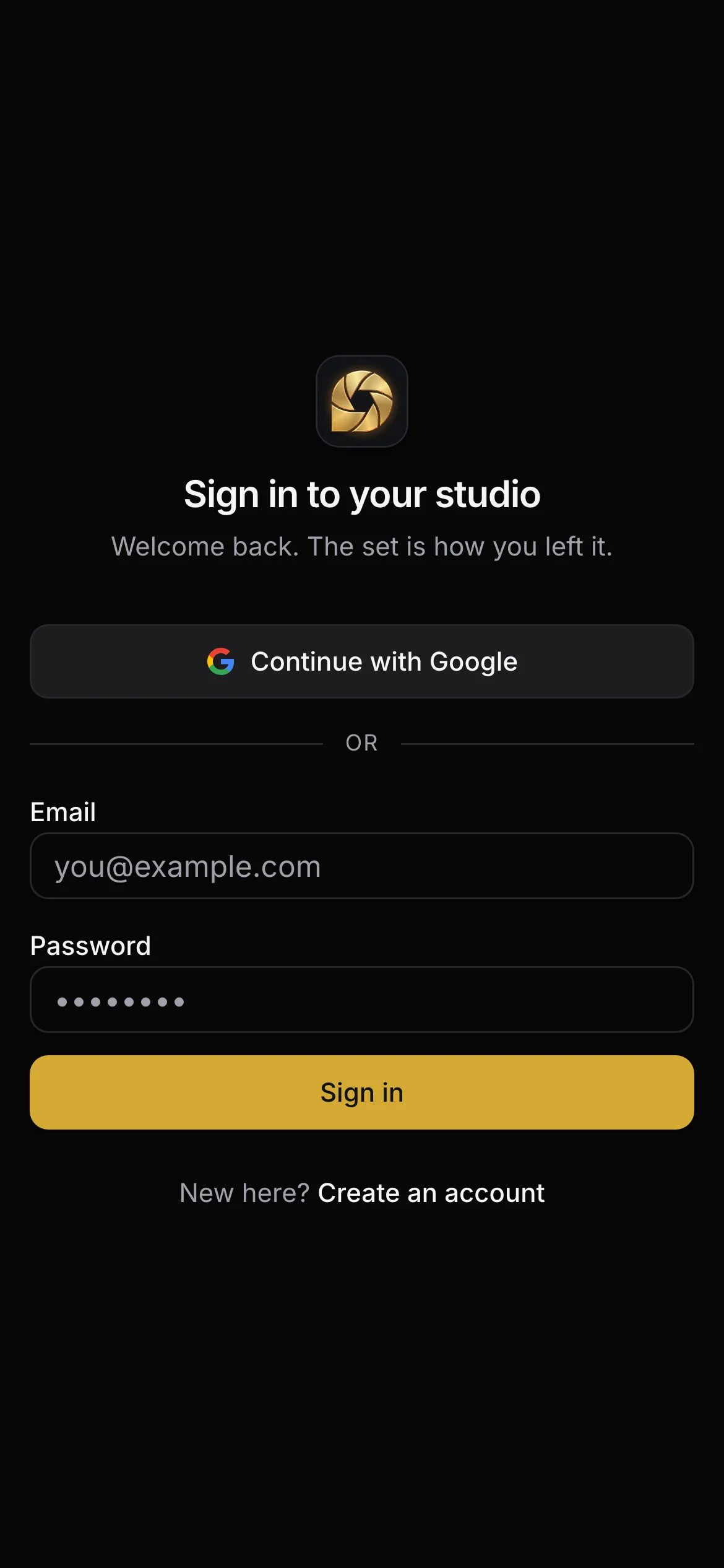 DLM Director sign-in on a phone
